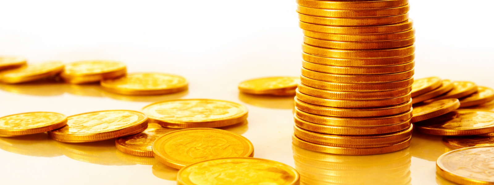Stack of gold coins representing wealth and financial growth